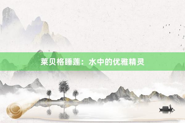 莱贝格睡莲：水中的优雅精灵